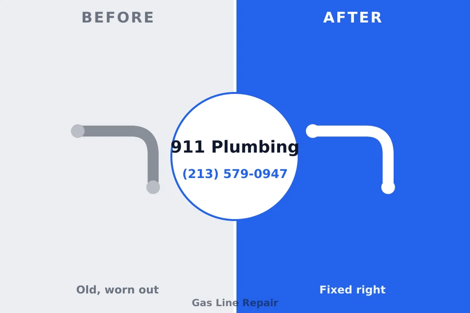 Before and after: plumbing repair Eufaula, OK